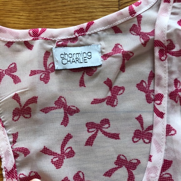 Charming Charlie racer back bow tie tank - Picture 3 of 4